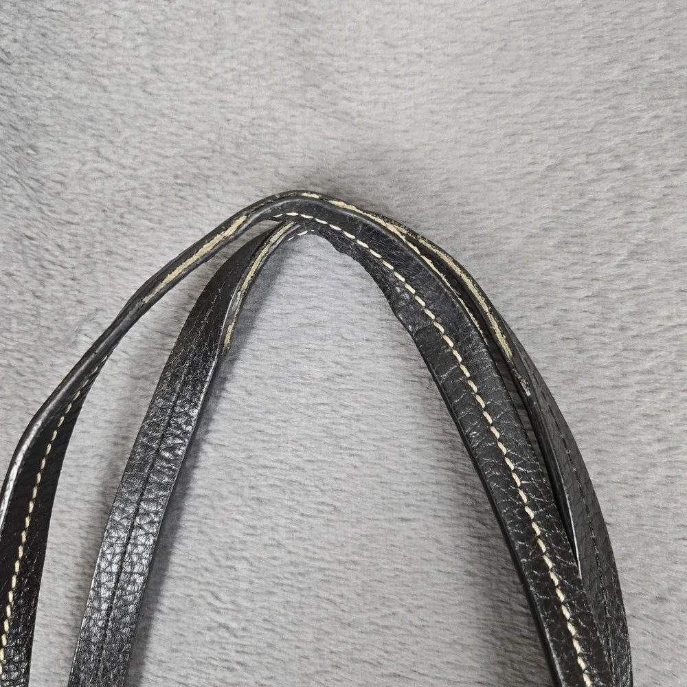 Dooney & Bourke Black Pebble Grain‎ Leather Davis Tassel Tote Bag Shopper